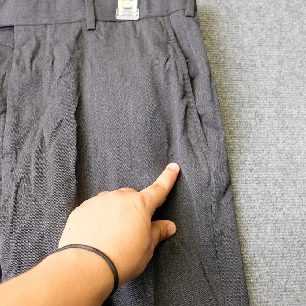 Brooks Brothers Pants Mens 36x32 Gray 1818 Regent Wool Dress Pleated Lined